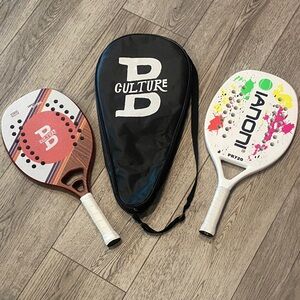 Carbon Beach Tennis Paddle Set with Case